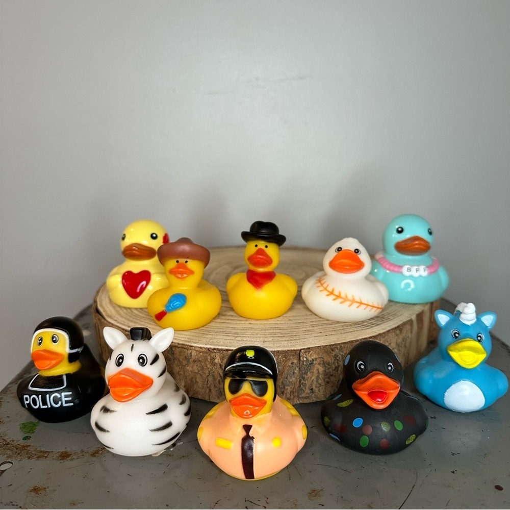 Assorted Rubber Duck Collection police zebra baseball valentines heart